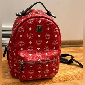 Red MCM Backpack